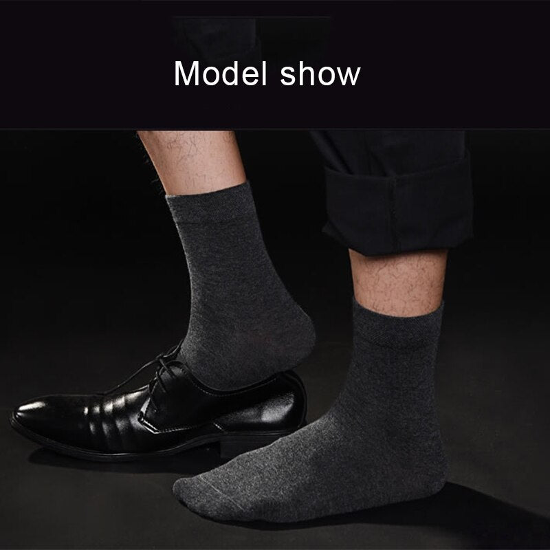 10 Paar/Los Hochwertige Herren Baumwollsocken Schwarz Business Socken Atmungsaktiv 2021 Neue Herbst Winter Männliches Geschenk Sox PLus Size40-45