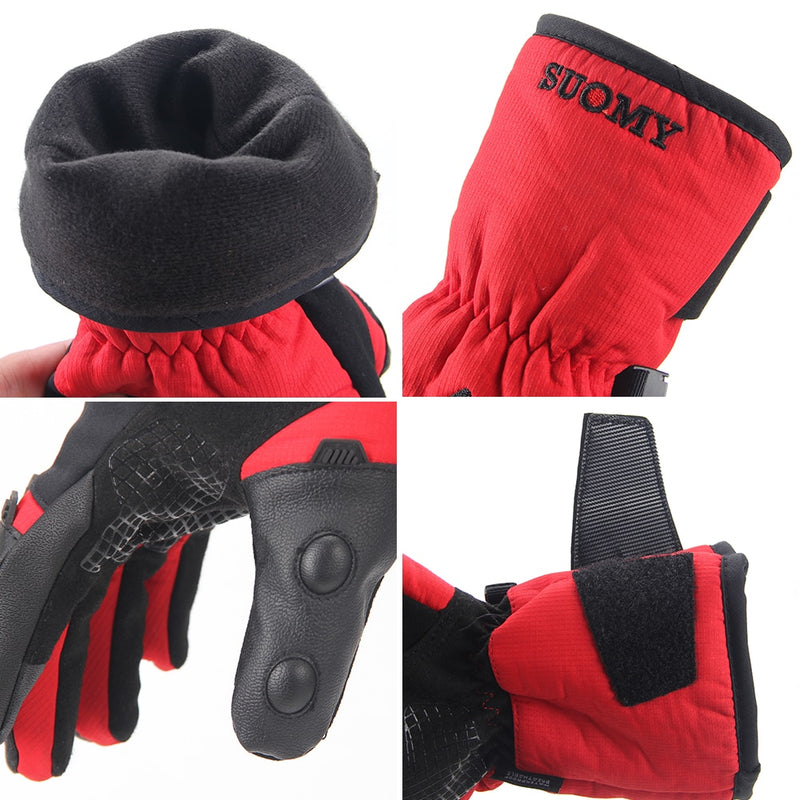 Guantes de invierno para motocicleta, Guantes impermeables para Moto Motocross, Guantes para Moto a prueba de viento, Guantes para montar en Moto con pantalla táctil