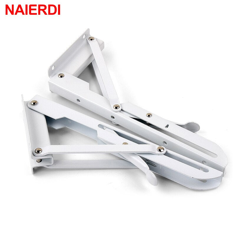 NAIERDI 2 STÜCKE Klappwinkel 8-20 Zoll Dreieck Regal Schwere Unterstützung Verstellbare Wandbank Tisch Möbelbeschläge