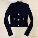 HIGH STREET Neueste 2022 Herbst Winter Designer Pullover Damen V-Ausschnitt Lion Buttons Strickjacke Top