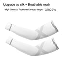 ROCKBROS Cycling Ice Fabric Running Camping Arm Warmers Basketball Sleeve Arm Sleeve Outdoor Sports Sleeves Summer Safety Gear