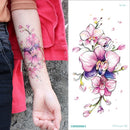 temporary armband tattoos waterproof temporary tattoo sticker flower lotus tattoo sleeve women wrist arm sleeves tatoo fake girl