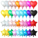 50pcs 18inch Star Heart Aluminum Balloons Inflatable Helium Balloon Birthday Party Decorations Kids Wedding Engagement  Globos
