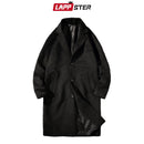LAPPSTER Men Korean Fashion Winter Jacket Coats 2021 Wool Coat Mens Oversized Harajuku Overcoat Male Japanese Streetwear Jackets