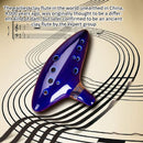 Ocarina Ceramic Legend Of 12 Holes Ceramic Alto C Ocarina Flute Blue Inspired Time Musical Instrument For Beginner Accessories