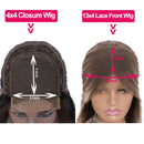 Peluca recta Bob, pelucas de cabello humano con frente de encaje, peluca brasileña de Bob corto, pelucas con cierre de encaje de cabello humano de Color Natural prearrancado, 150% D