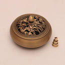 Quemador de incienso de tres patas de artesano de cobre, placa de estufa Zen Xuande, quemador de sándalo, quemador de incienso puro