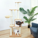 Cat Tree House Condo Cat’s Activity Center with Double Condo Indoor Soft Perch Fully Wrapped Scratching Sisal Post rascador gato