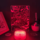 Anime Jujutsu Kaisen figura Inumaki Toge 3D LED Lava lámparas RGB luces de noche decoración de mesa de dormitorio cumpleaños Manga regalos para amigos
