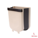 LMETJMA 9L Folding Waste Bin Kitchen Hanging Trash Can Cabinet Door Hanging Trash Garbage Bin For Bedroom Bathroom KC0309