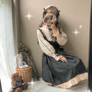 Japanese Korean Harajuku Gothic Bandage Bow Patchwork Girl Cosplay Dress Kawaii Ruffles Dress Women Lolita Style Party Dresses