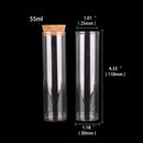 15ml/25ml/30ml/35ml/40ml/45ml/50ml/55ml/60ml/80ml/100ml Small Glass Test Tube with Cork Stopper Bottles Jars Vials 24 pieces