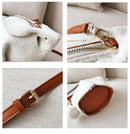 Bolso bandolera pequeño de piel sintética con diseño de conejito blanco como la nieve para mujer, bolsos de moda 2020, bolsos de mano, bolso de hombro, Mini bolsos de mano
