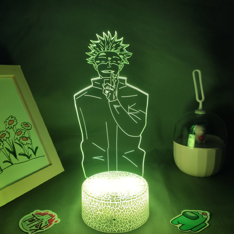 Anime Jujutsu Kaisen figura Inumaki Toge 3D LED Lava lámparas RGB luces de noche decoración de mesa de dormitorio cumpleaños Manga regalos para amigos