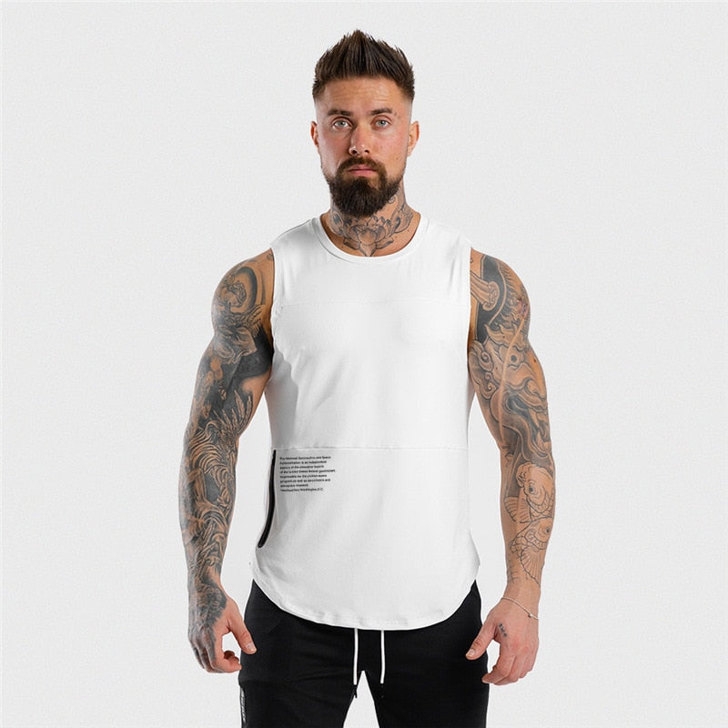 Chaleco sin mangas con cremallera para hombre, ropa interior transpirable de secado rápido para hombre, ropa interior para culturismo, camisetas sin mangas para Fitness