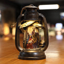 Decoraciones para el hogar Natividad Set Jesús Estatuilla Cristo Nacimiento Escenas Sagrada Familia Estatua Árbol de Navidad Decoración LED Católico Regalo