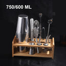 UPORS Edelstahl-Cocktail-Set 550 ml/750 ml Cocktail-Shaker-Set mit Stößel, Jigger, Barlöffel, Eiszange, Barkeeper-Kit, Bar-Set
