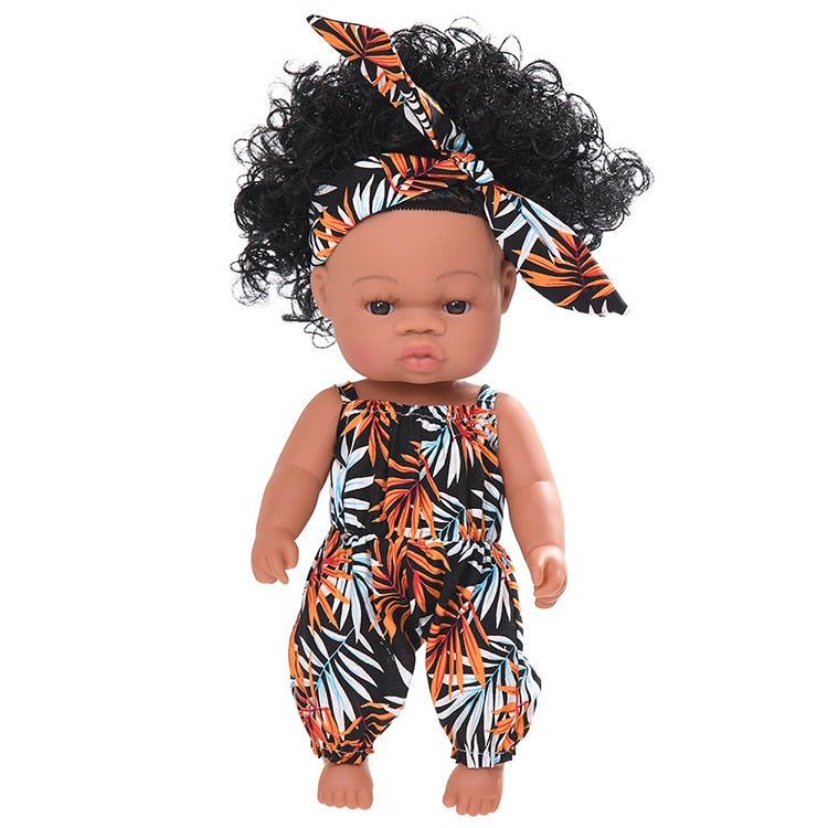 JINGXIN Summer Reborn Baby Doll African Black Girl Lifelike Dolls Baby Toys For Children Girls Boys Babies Body Play Vinyl Dolls