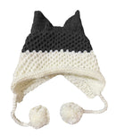 BomHCS Cute Fox Ears Beanie Winter Warm 100% Gorro de punto hecho a mano