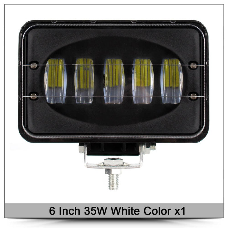 Lente 6D, luz de trabajo Led cuadrada de 6 pulgadas para remolque, 4WD, ATV, SUV, UTV, camiones, 4x4, Tractor todoterreno, luces de conducción de trabajo, faro