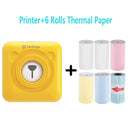 Peripage A6 304dpi Mini Pocket Printer Bluetooth Thermal Photo PrinterRed Brown Yellow for Mobile Phone Android IOS Gift