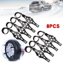 4pcs/8pcs Car Tyre Snow Chains Snow Roadway Safety Adjustable Anti-skid Safety Double Snap Skid Wheel Tire TPU Chains
