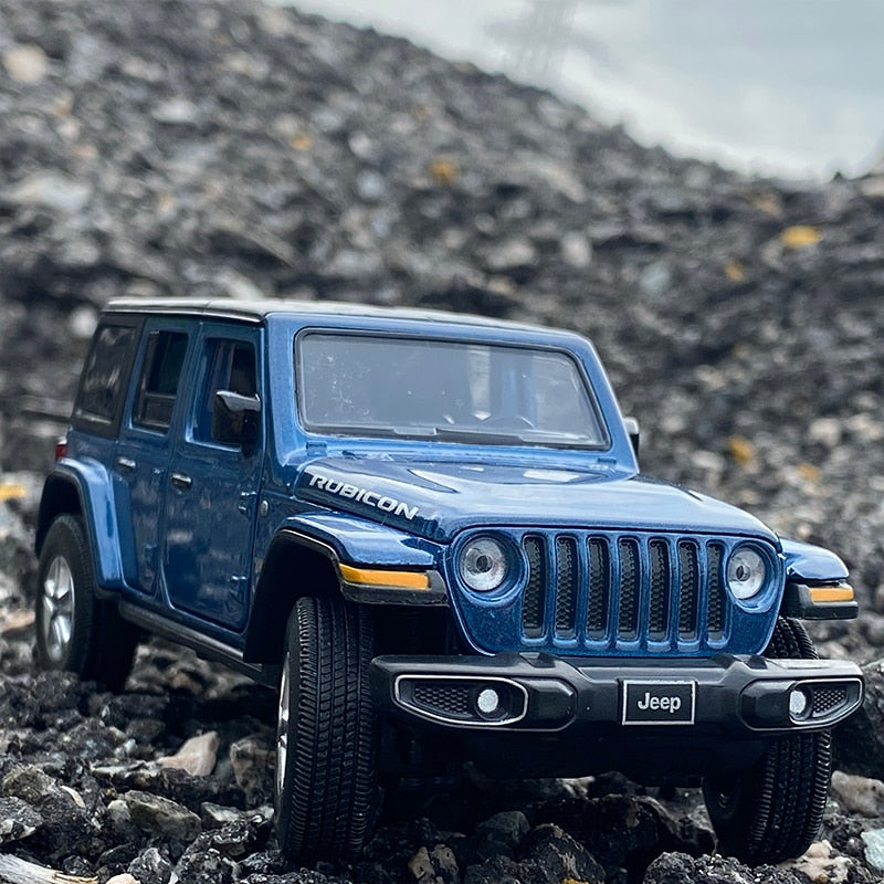 1:32 Jeeps Wrangler Rubicon Alloy Car Model Diecast &amp; Toy Metal Off-road Vehicles Car Model Simulation Sound and Light Kids Gift