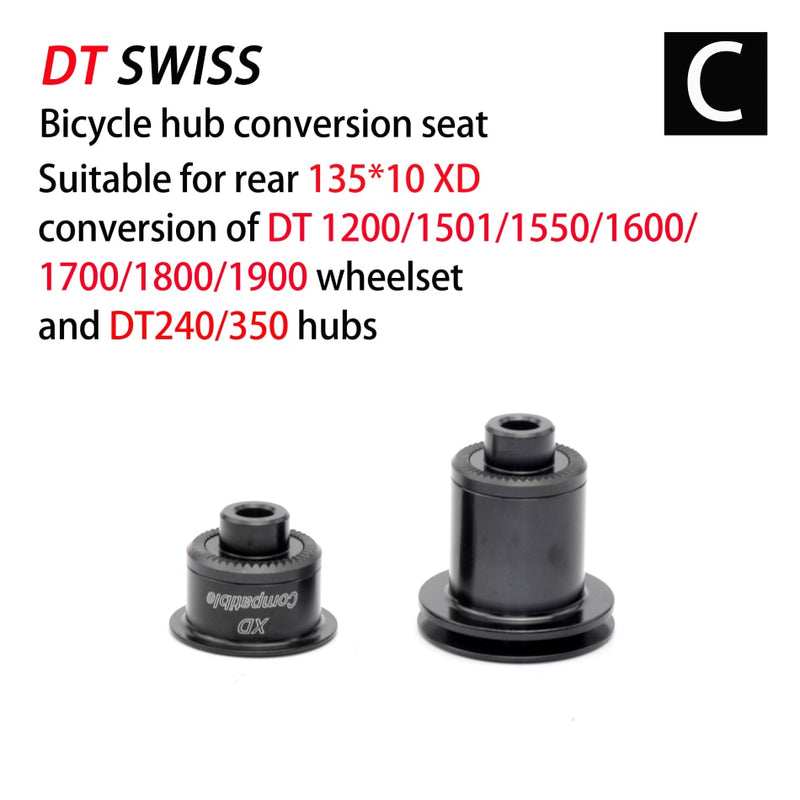 DT SWISS FreeHub dt240 350 1700 Caps MTB Bicycle Hubs Converters Mountain Bike End  Adapter QR Or THRU  Adaptor HG/XD/MS BOOST