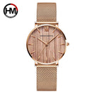 Women Watches New Flash Stars Stainless Steel Rose Gold Mesh Unique Simple Casual Quartz Waterproof Wristwatches Clock Hot Sale