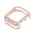 Armor Copper Schutzhülle für Apple Watch 7 Series 6 SE 5 4 3 Carved Diamond Cover Bumper für Iwatch 41mm 45mm 40mm 44mm 42mm
