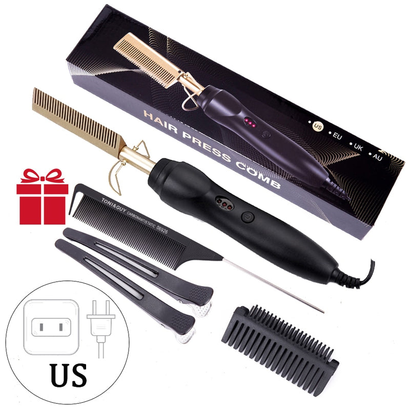 Alileader Cheaper Flat Iron Hair Straightener Electronic Hot Comb Hair Straightening Irons Ceramic Salon Hair Straightner