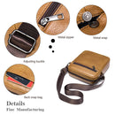 WESTAL Men's Shoulder Bag Casual Genuine Leather Messenger Bag Mini Men's Crossbody Bag Small Men's Sling Bag for Phone 7362