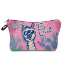 FUDEAM Polyester Unicorn Sloth Print Pattern Women Travel Storage Bag Toiletries Organize Cute Cosmetic Bag Portable Make Up Bag