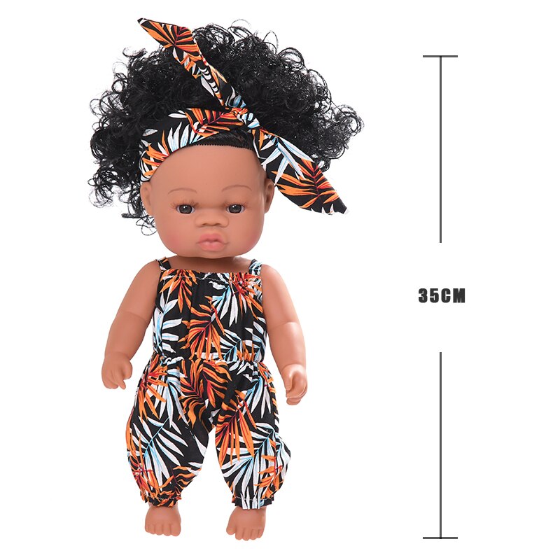 JINGXIN Summer Reborn Baby Doll Chica negra africana Muñecas realistas Juguetes para bebés para niños Niñas Niños Bebés Body Play Muñecas de vinilo