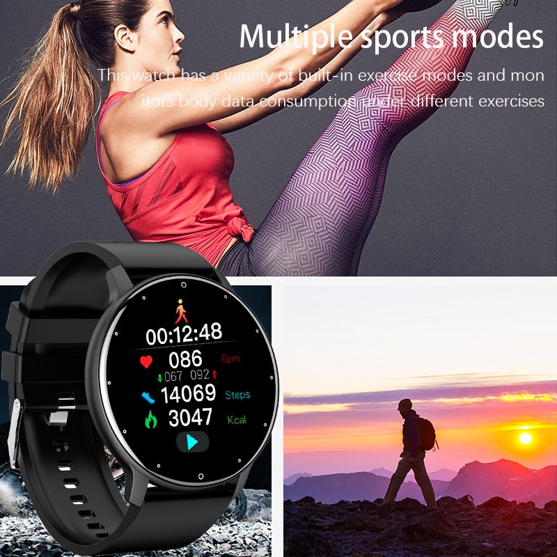 LIGE 2022 nuevo reloj inteligente para hombre con pantalla completamente táctil, reloj deportivo para Fitness IP67, resistente al agua, Bluetooth para Android ios, reloj inteligente para hombre + caja