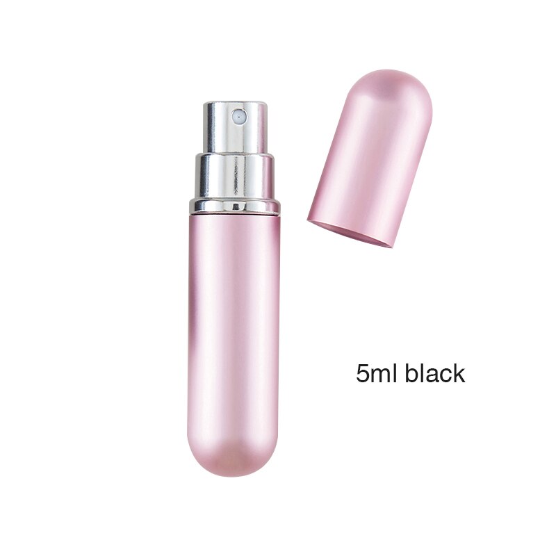 5ml Portable Refillable Mini Spray Perfume Bottle Travel Aluminum Atomizer Empty Cosmetic Container Free Custom Logo