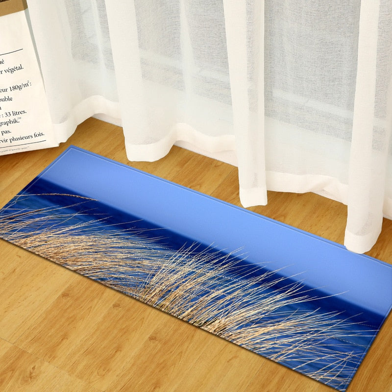 Kitchen Doormat 3D Green Grass Bamboo Print Floor Mat Hallway Living Room Balcony Bath Mat Non Slip Area Rugs Bathroom  Carpet