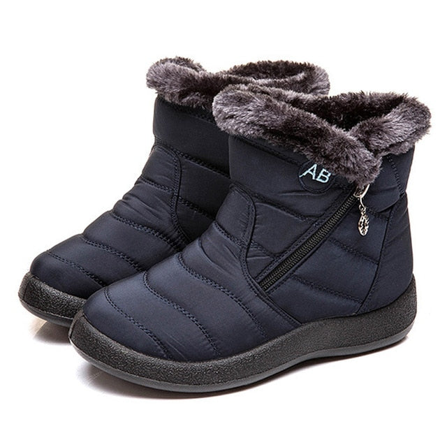 TIMETANG, botines para mujer, botas de piel, botas de nieve cálidas, zapatos de invierno para mujer, botas acolchadas impermeables, botas de invierno, calzado para mujer