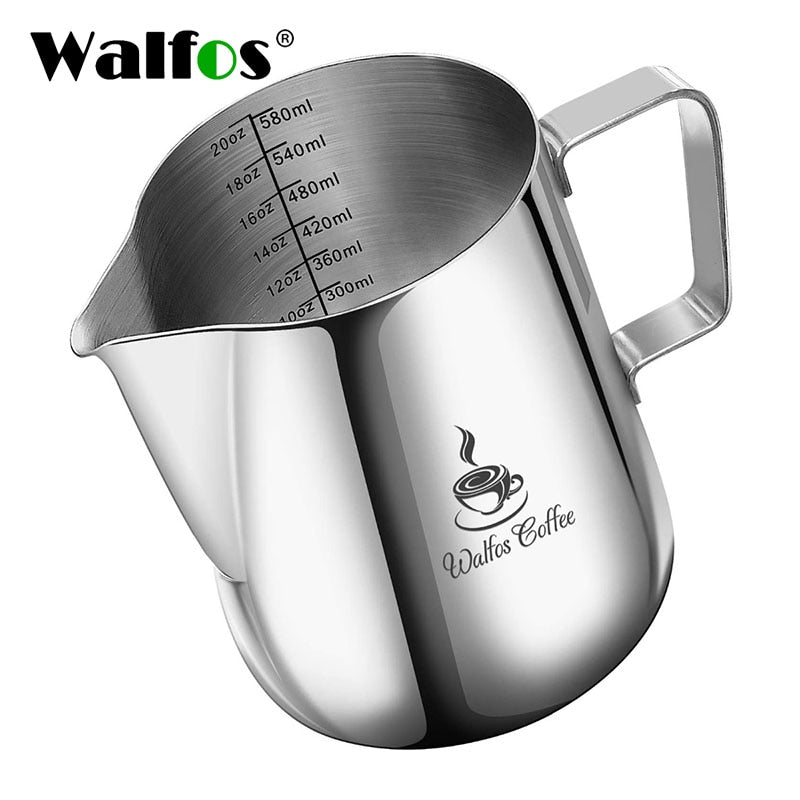 Style Espresso Coffee Milk Mugs Cup Pots Jug Handle Craft Coffee Garland Cup Latte Jug Thickened Stainless Steel