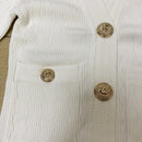 HIGH STREET Neueste 2022 Herbst Winter Designer Pullover Damen V-Ausschnitt Lion Buttons Strickjacke Top