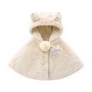 IYEAL Newborn Kids Baby Girl Clothes Cotton Warm Velvet Knitted Sweater Hooded Red Cloak With Bow for Children Toddler Girls