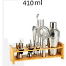 Juego de coctelera para Bar, soporte de plástico y madera, coctelera chapada en cobre de acero inoxidable, juego de navegador para barman, juego de barras, herramientas