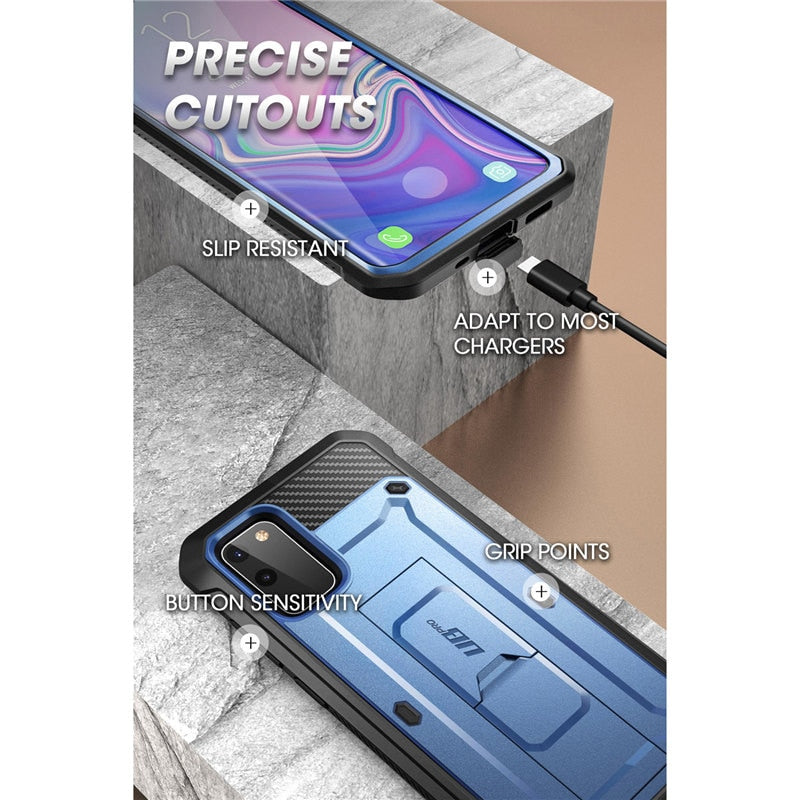 SUPCASE für Samsung Galaxy S20 FE Hülle (2020 Release) UB Pro Ganzkörper-Holster-Abdeckung mit integriertem Displayschutz und Ständer