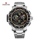 MIZUMS, relojes para hombre, reloj Digital LED de cuarzo, reloj deportivo militar resistente al agua, reloj de pulsera con cronógrafo para hombre, reloj Masculino