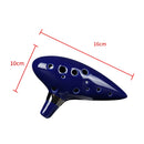 Ocarina Ceramic Legend Of 12 Holes Ceramic Alto C Ocarina Flute Blue Inspired Time Musical Instrument For Beginner Accessories