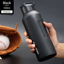 New Stainless Steel Water Bottle With Straw Direct Drinking 2 Lids Vacuum Flasks Insulated Travel Portable Thermal Climb Thermos
