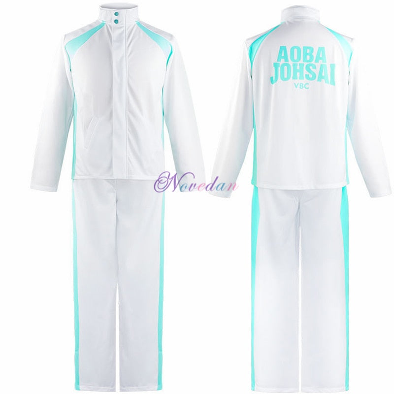 Haikyuu Cosplay chaqueta Anime voleibol ropa deportiva Karasuno Nekoma Aoba Johsai Fukurodani Inarizaki disfraz de uniforme de escuela secundaria