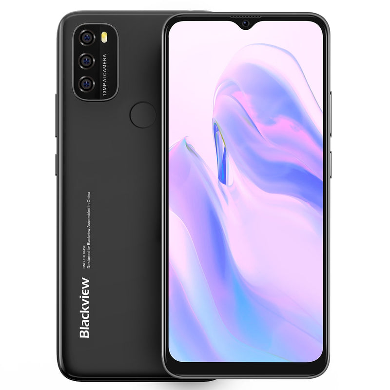 Blackview A70 Android 11 Smartphone 6.52 pulgadas Pantalla Octa Core 3GB RAM + 32GB ROM 5380mAh 13MP Cámara trasera 4G Teléfono móvil