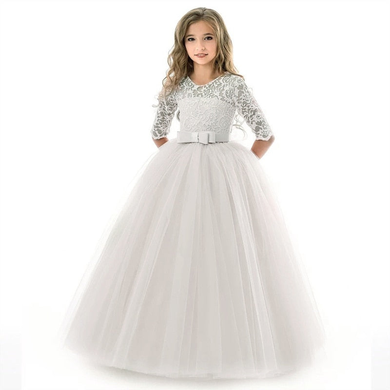 Summer Girls Princess Dress Teenage Children Long Evening Party Wedding Dress Kids Dresses For Girls 8 9 10 12 14 Year 40