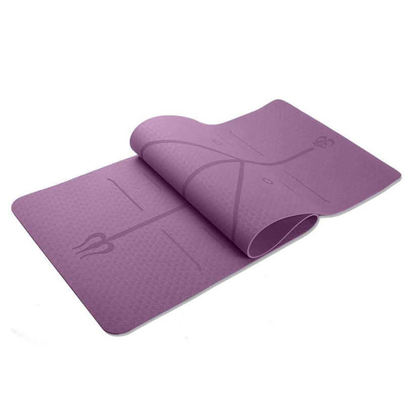 Alfombrilla de Yoga TPE de 6MM de densidad, almohadilla de ejercicio, antideslizante, plegable, para gimnasio, Fitness, Pilates, suministros, alfombrilla antideslizante para jugar en el suelo